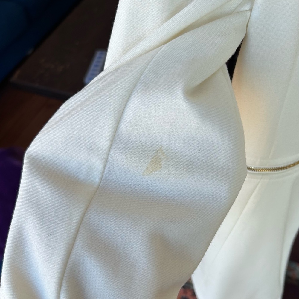 Premise White Open-Front Zip-Pocket Blazer - Picture 5 of 6